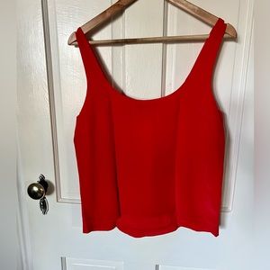 AYR The First Thing Silk Red Tank Top